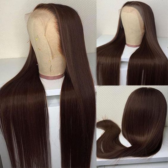 Indian Remy Straight Wig 1B