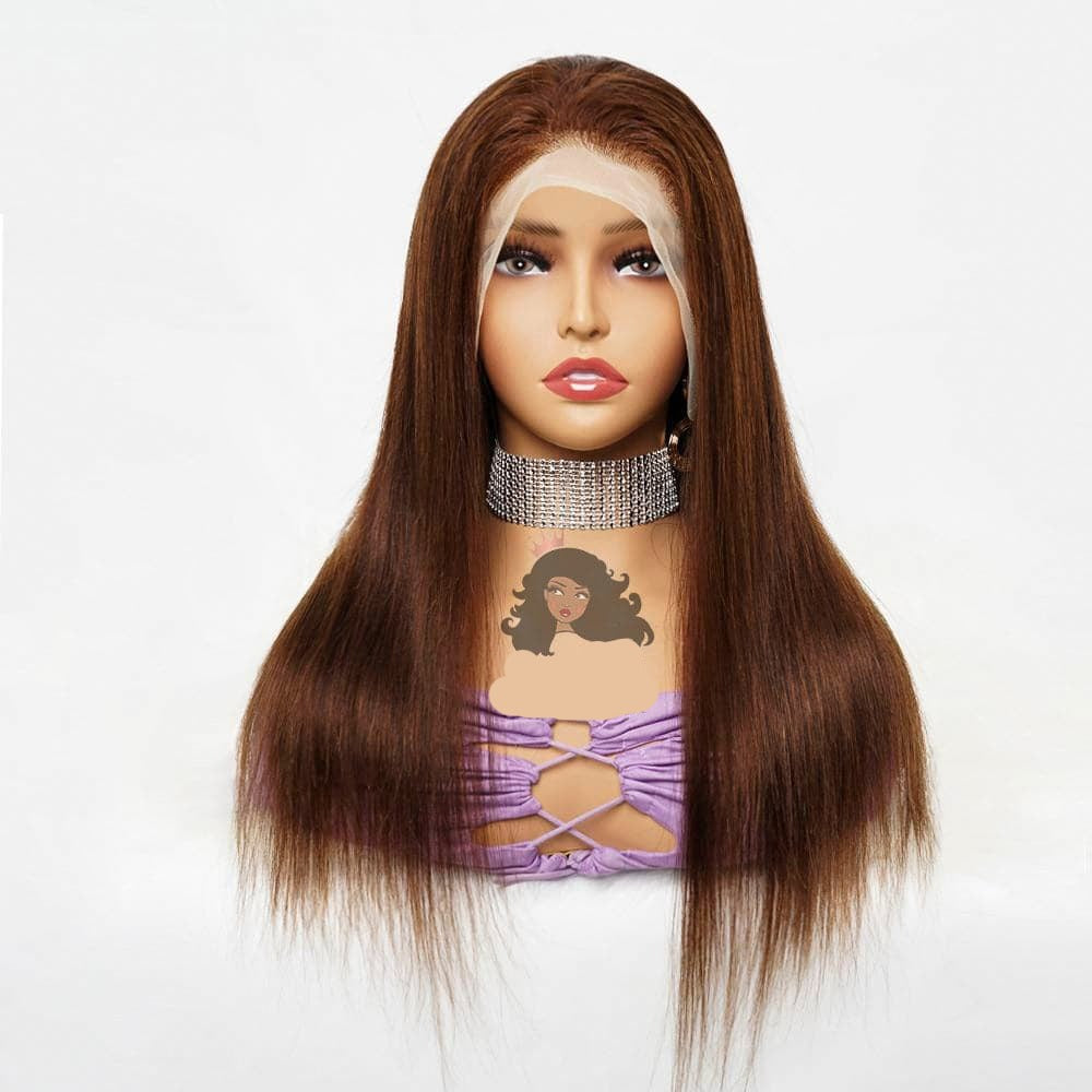 Indian Remy Straight Wig 4X4 Closures